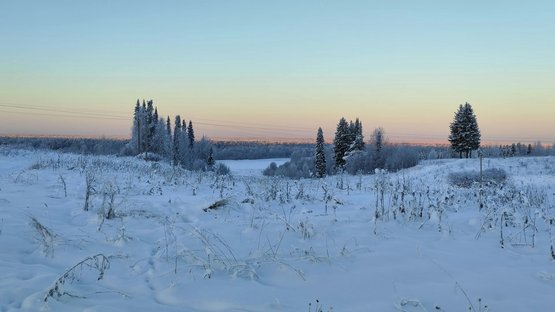 Winterliche Landschaft mit Schnee